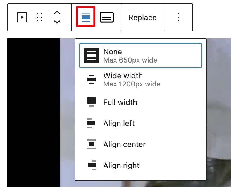 align option