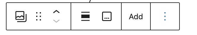 Gallery block toolbar options