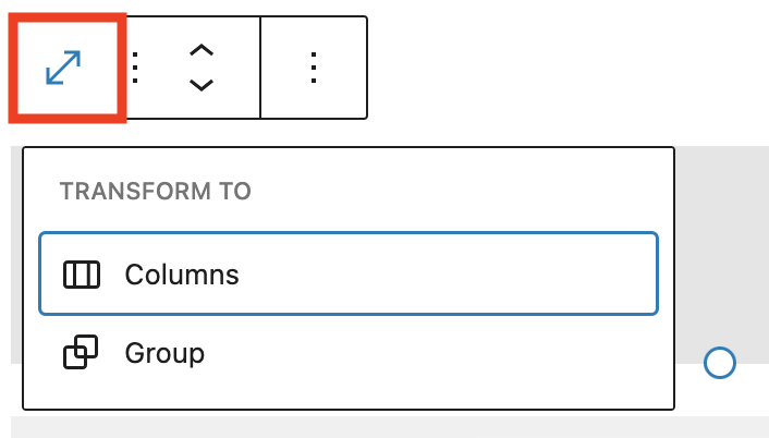 Transform options for Spacer Block