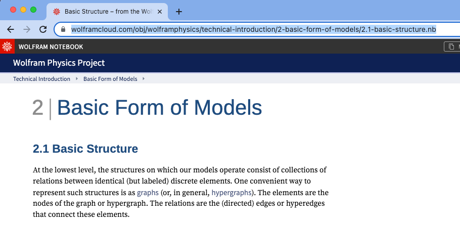 Screenshot of Wolfram and the correct URL to copy to use the embed block.