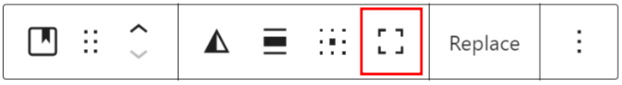 The full height toggle for the cover block