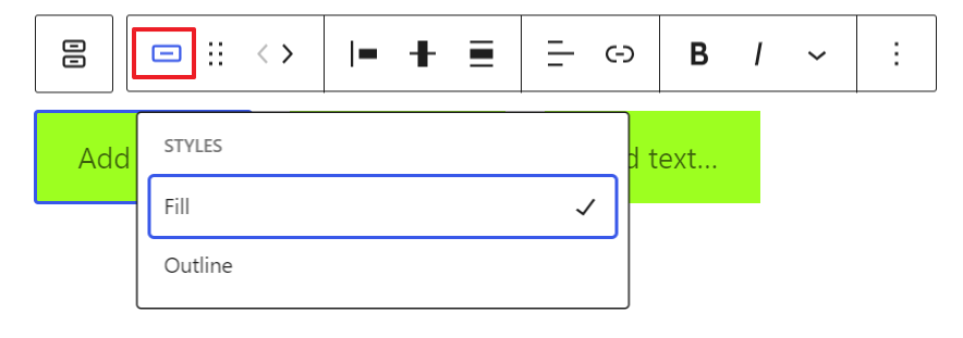 Change block styles for individual block