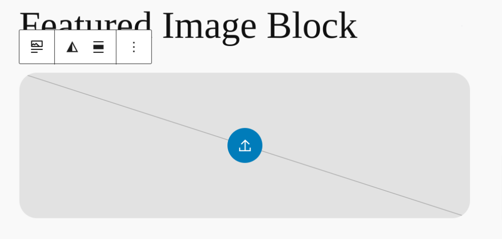 Featured image block placeholder